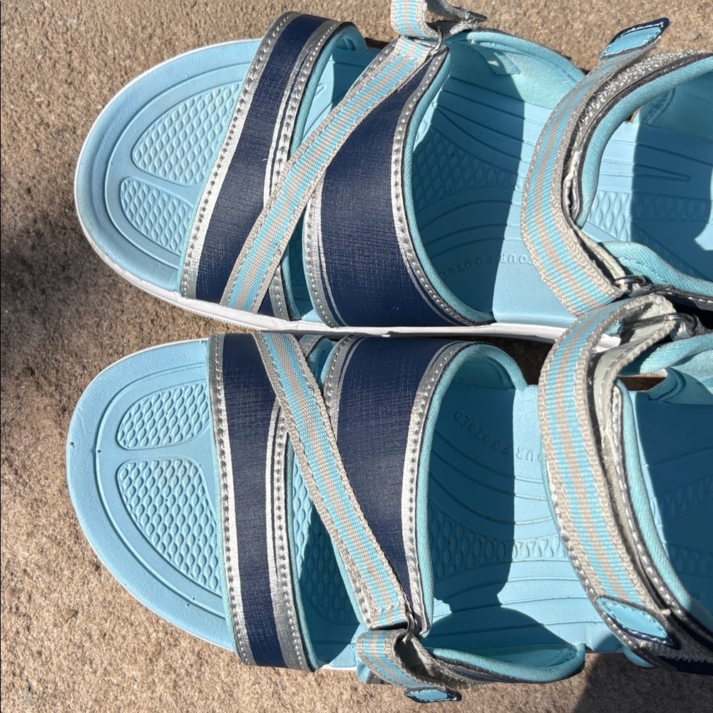 Ryka sport sandals water sandals silver Blue and Navy Sandals - Picture 7 of 7